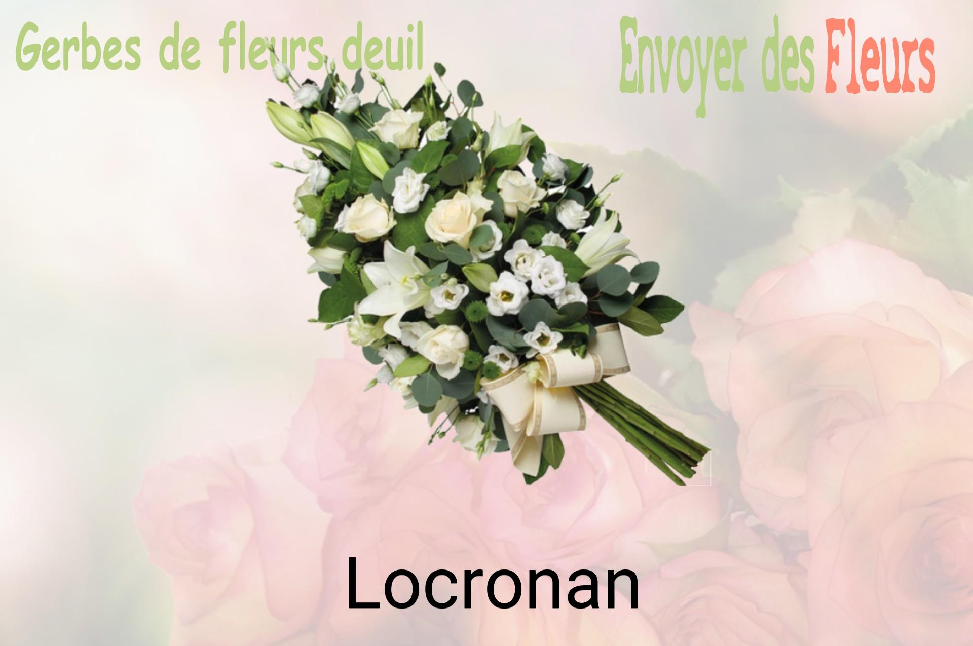 Gerbe de fleurs de deuil livrée à Locronan